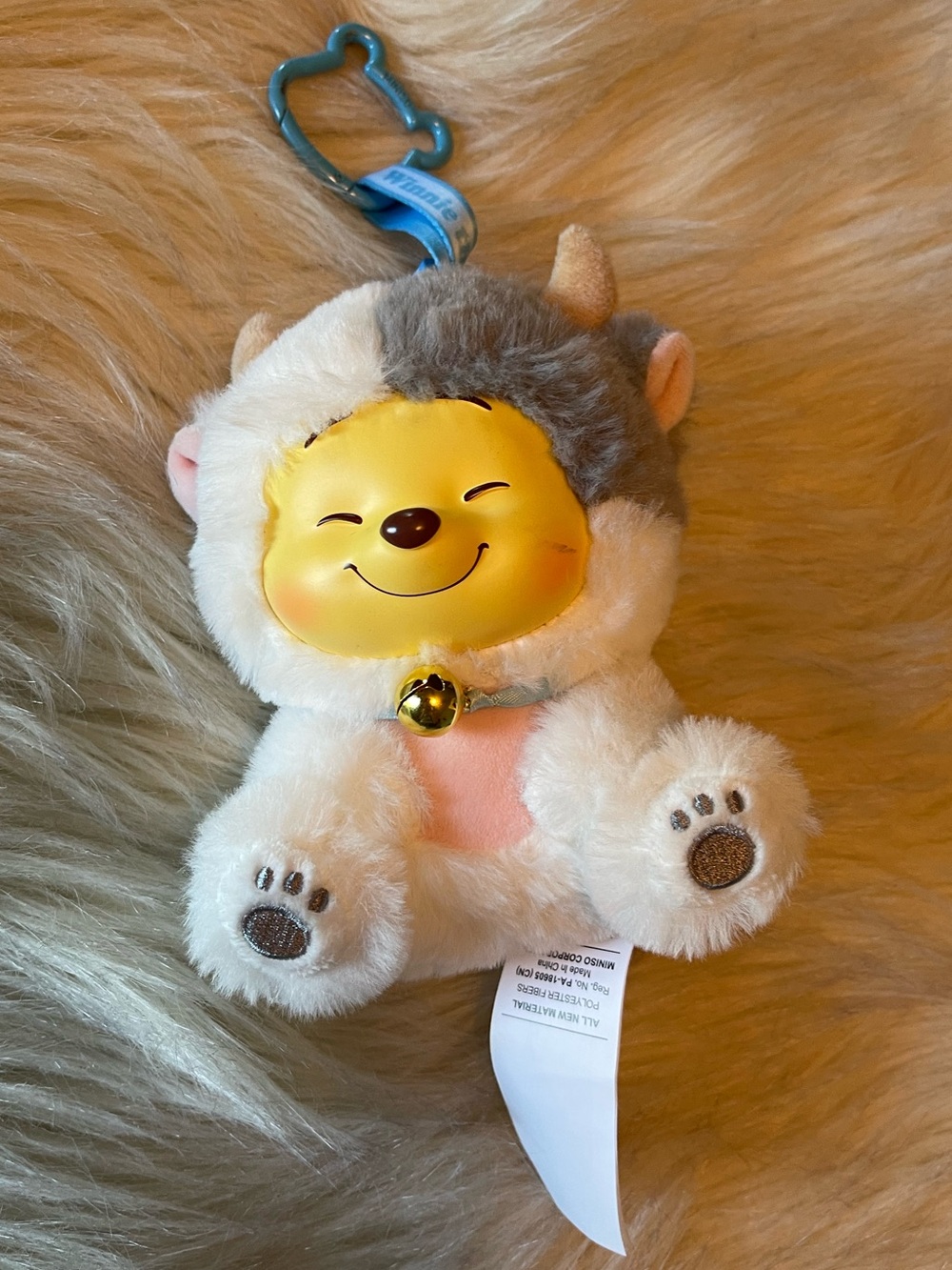 MINISO Disney Winnie the Pooh blind box cow plush keychain